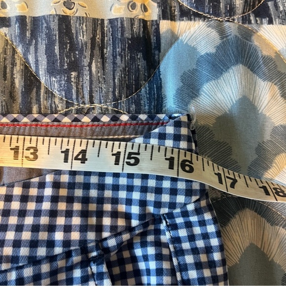 Tommy Hilfiger Navy White Gingham Straight Leg Pants Size 10 - Picture 3 of 7